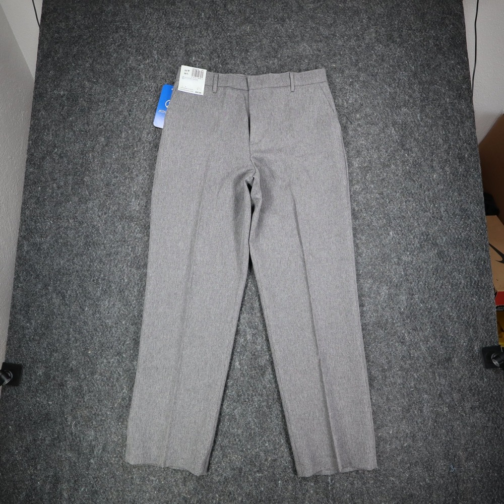 Levi Strauss Action Slacks Mens 33x30 Vintage 2000s Grey Flat Front Dress Pants